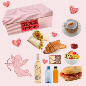 Food-Box para mi Amor con Vino