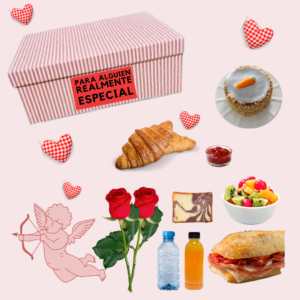 Food-Box para mi Amor con dos Rosas
